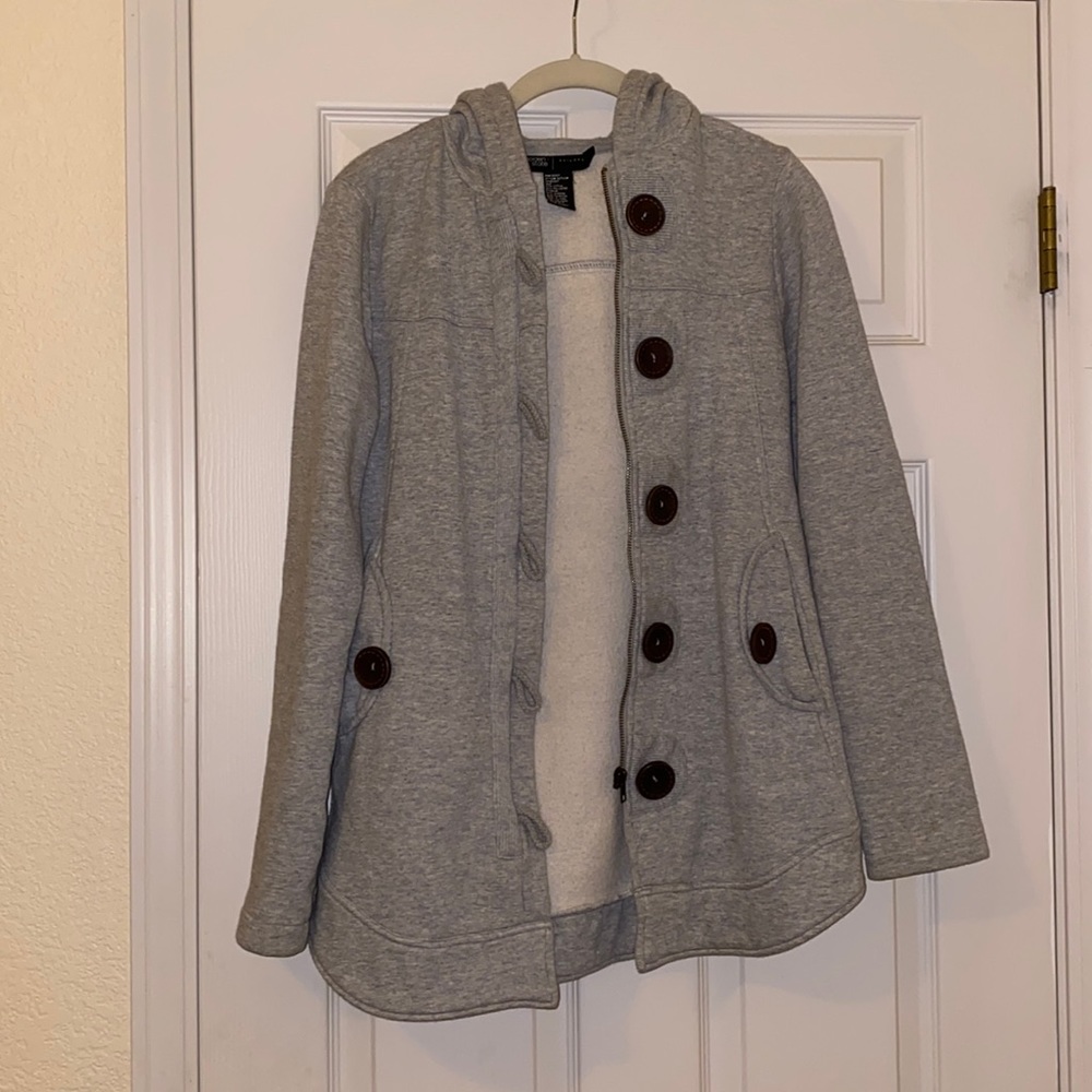 Golden State - Grey Fleece Hooded Coat 🧥- S